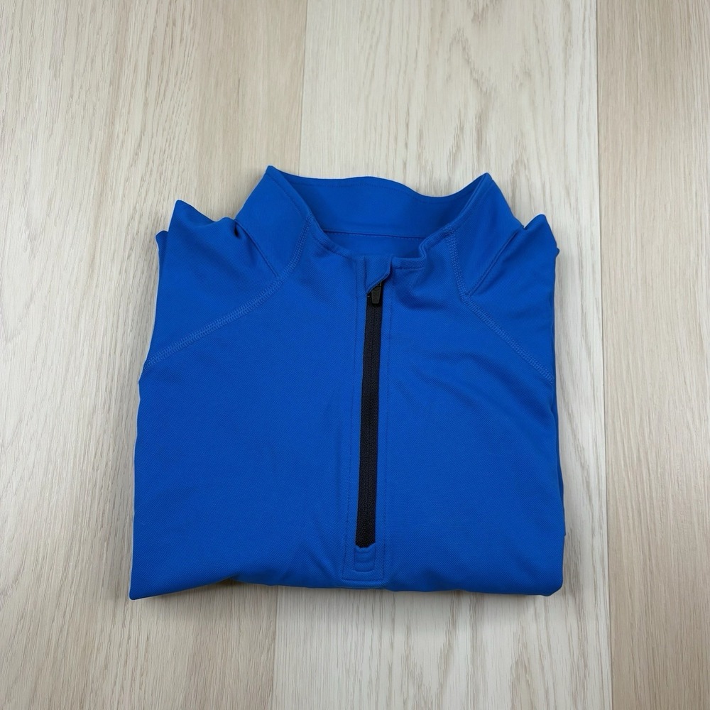Rhone Session 1/4 Zip Pullover Mens Large Blue Performance UPF 50+ Long Sleeve